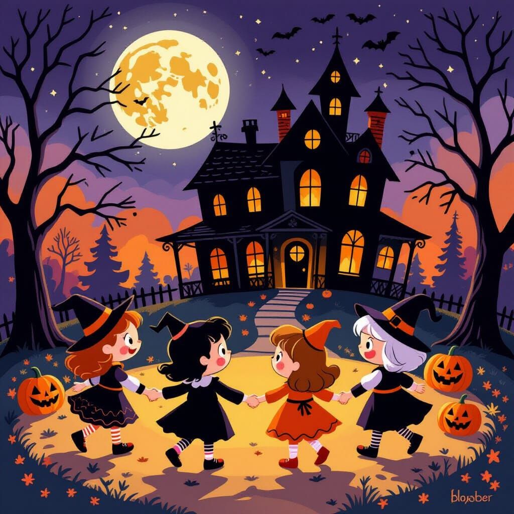 Whimsical Halloween Characters Circle Dance