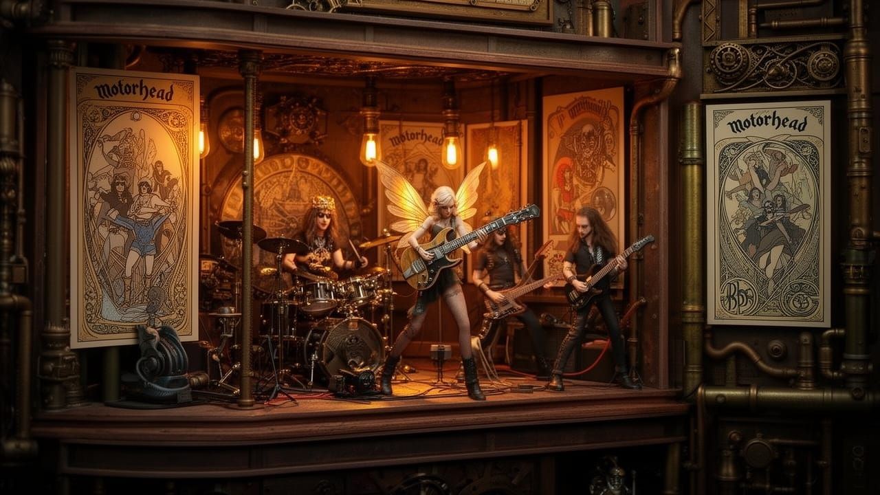 Steampunk Dollhouse Concert with Fairy Guitarist