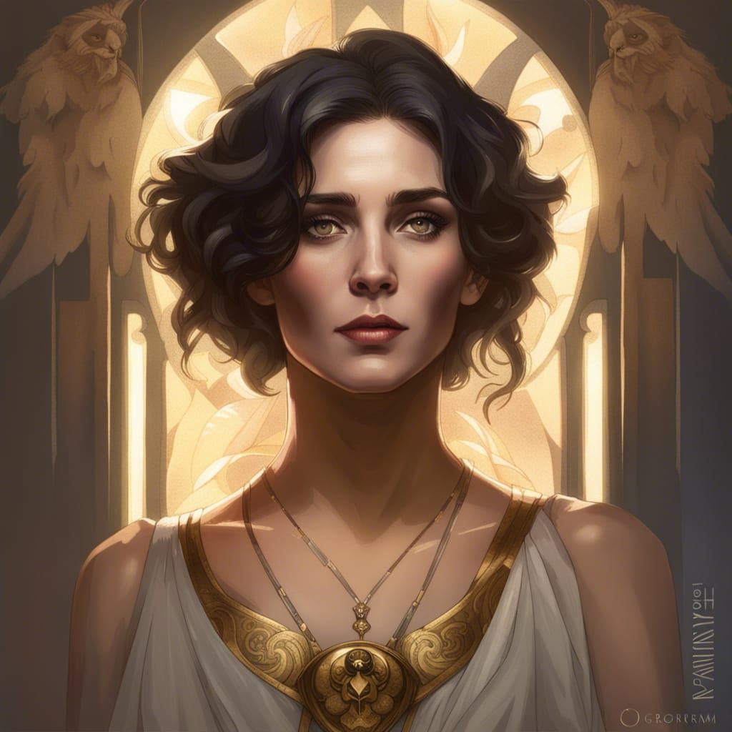 Minerva/Athena Tattoo Design in Hyperdetailed Realism