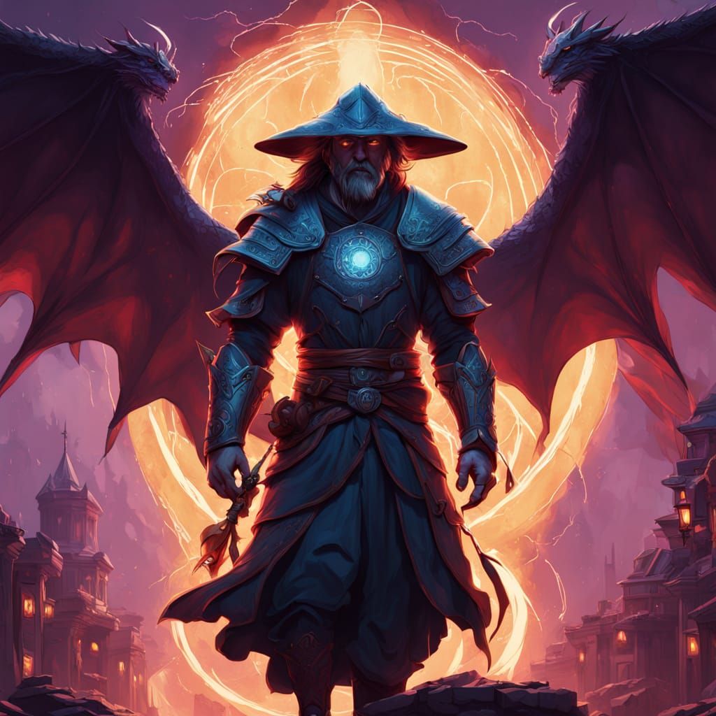 Dark Fantasy Masterpiece: Gandalf Battles Dragon in Epic Sho...