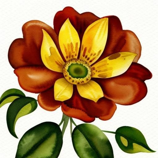 Abstract Watercolor Painting with Fluid Washes