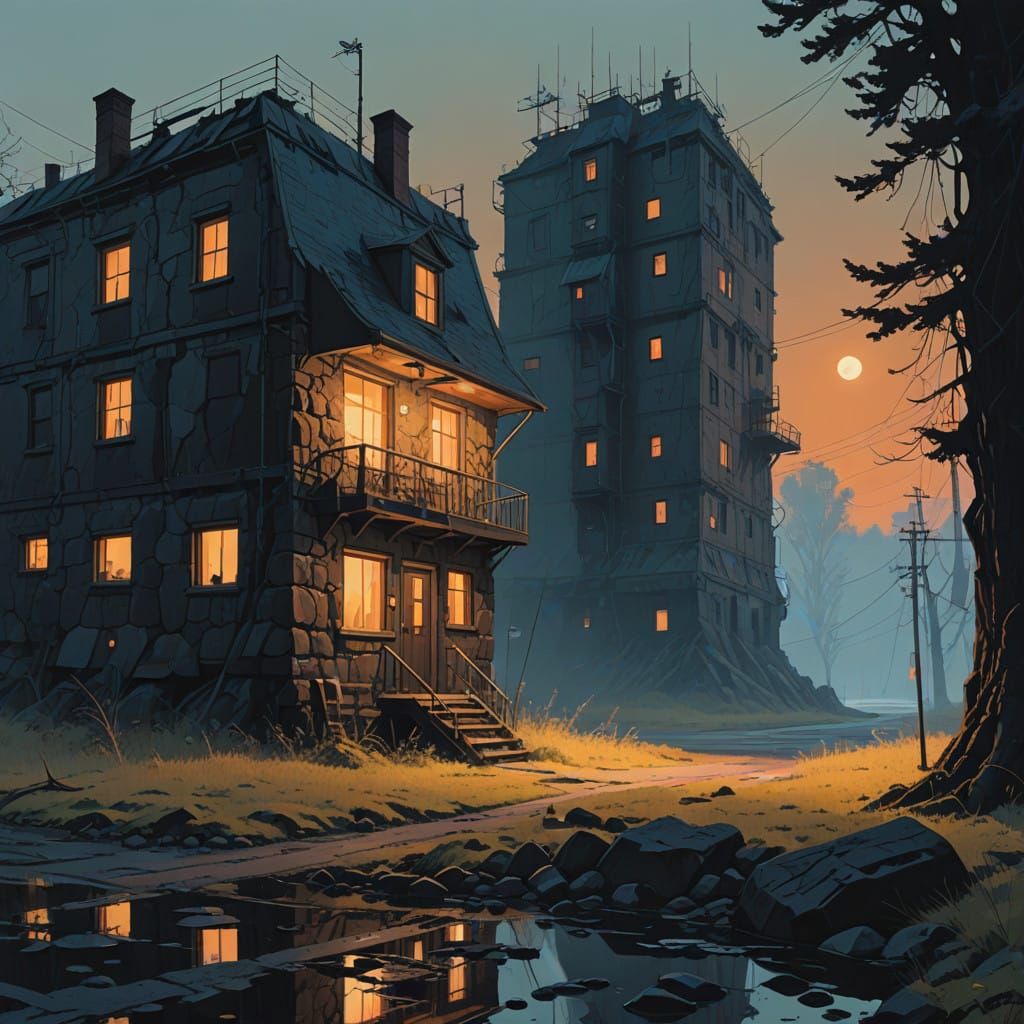 Mysterious Shadow Silhouette on Weathered Stone Wall