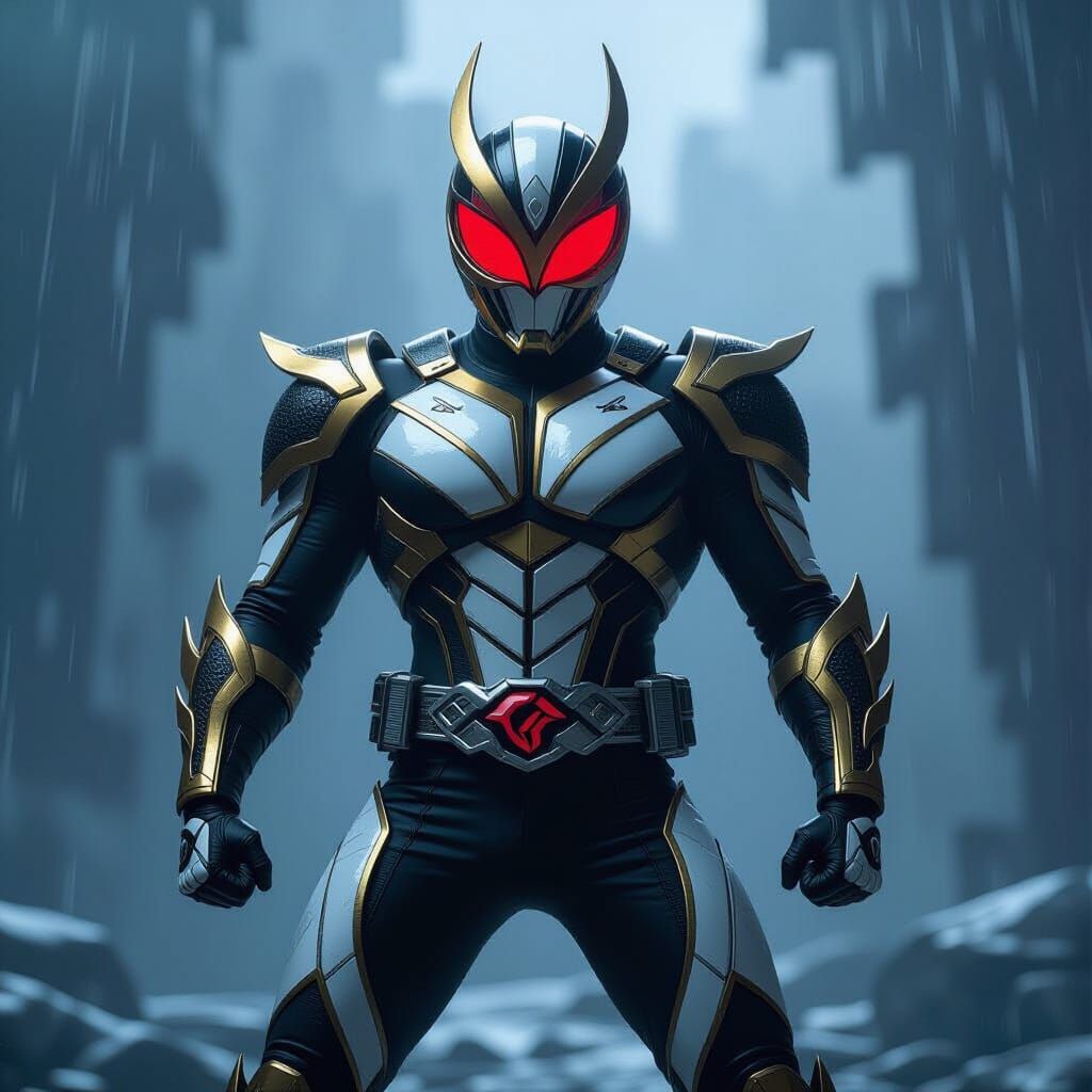Kamen Rider Cobra in Metallic Gold Armor