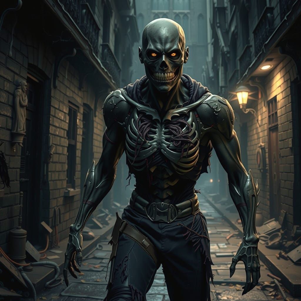 Gothic Batman Meets Shattered Doom in Haunting Gotham