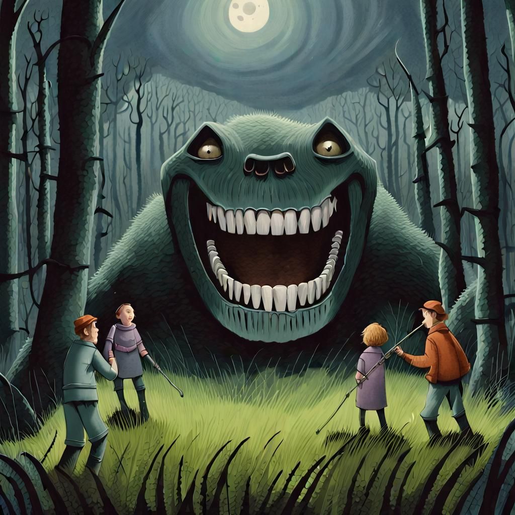 Terrifying Biting Grass: Crayon Sci-Fi Horror