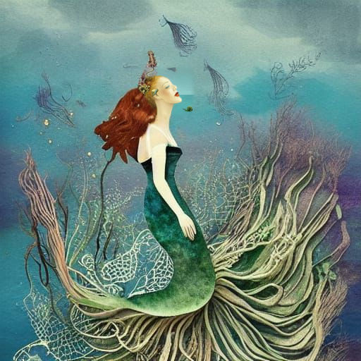 Submerged in a dreamlike underwater brothel.