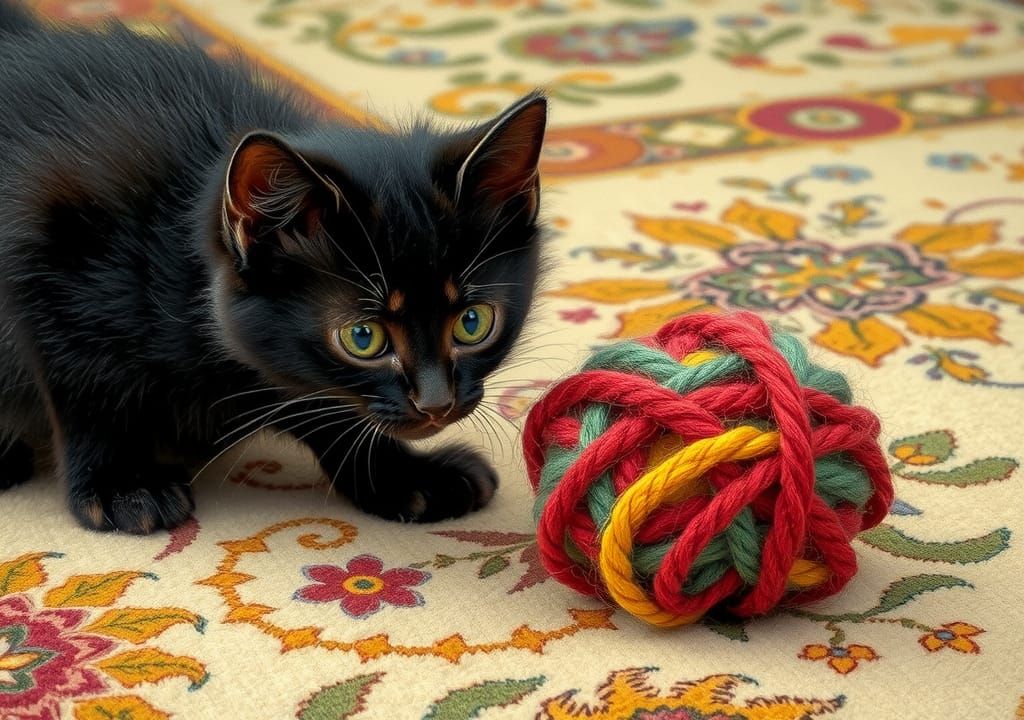 Kitten Ready to Pounce: Children's Book Illustration