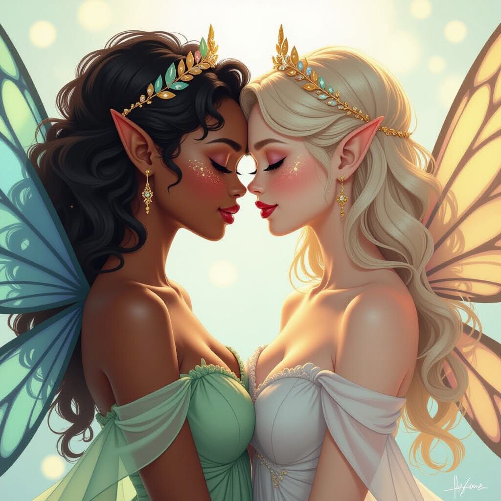 Hyper-Realistic Comic Book Fairies with Gold Dust