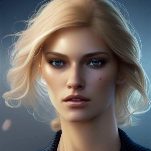 Attractive Woman in Chanel Suit: Hyperdetailed Portrait