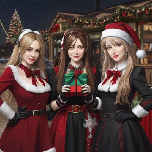 Surreal NightCafe Christmas Scene