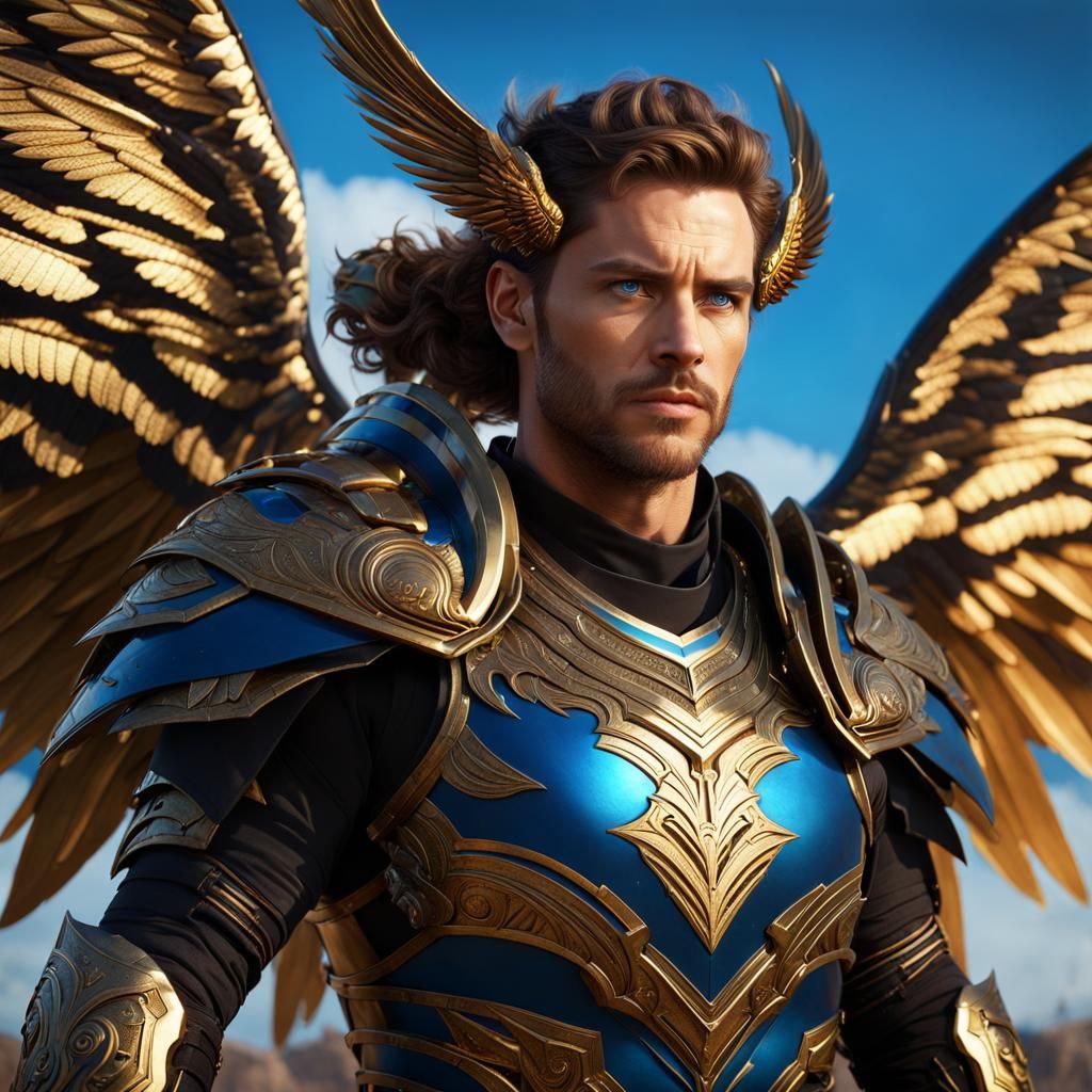 God with Black Wings in Fantasy Concept Art