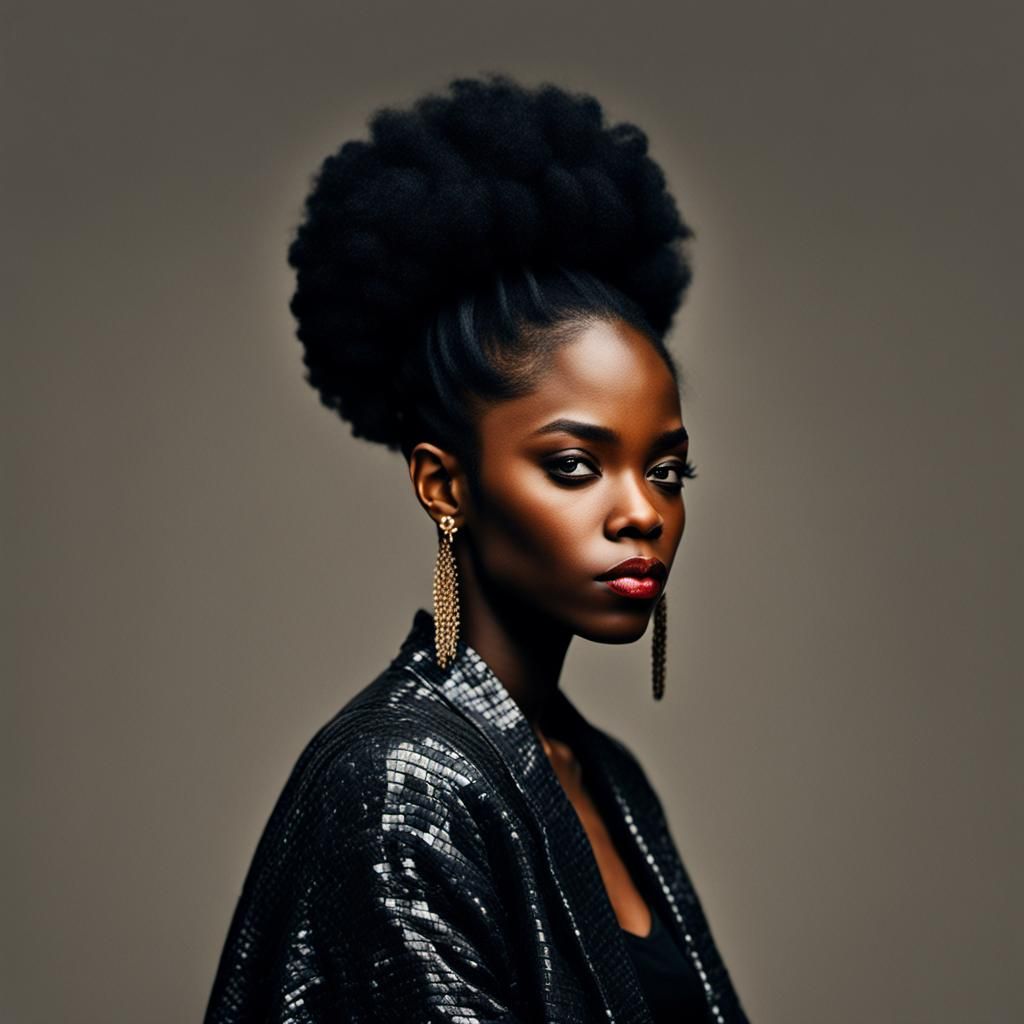 Vibrant Portrait of a Black Woman