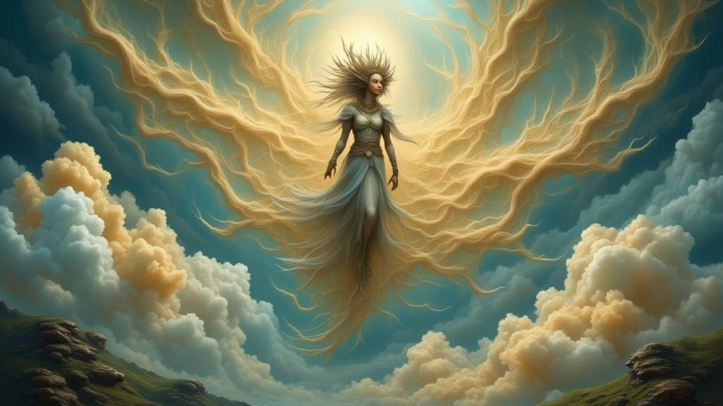 Dreamlike Scene in Whimsical, Ethereal Style