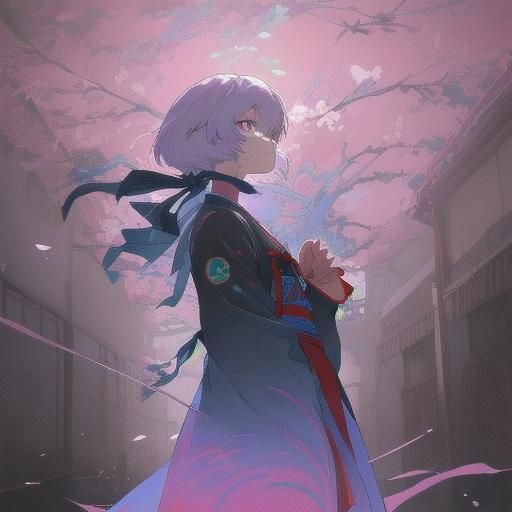 Rei Ayanami in Kyonshi Outfit: Anime Key Visual
