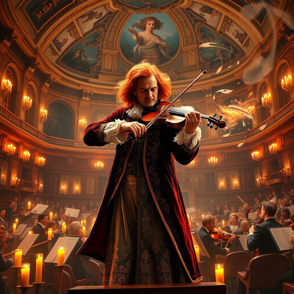 Baroque Maestro Conducts Grand Symphony in Majestic Venetian...