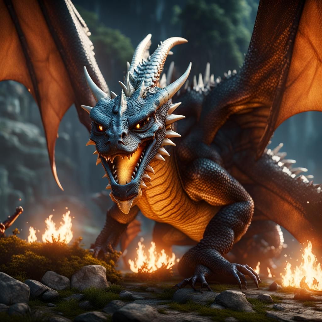 Epic Dragons in 3D Game Cinematic Style