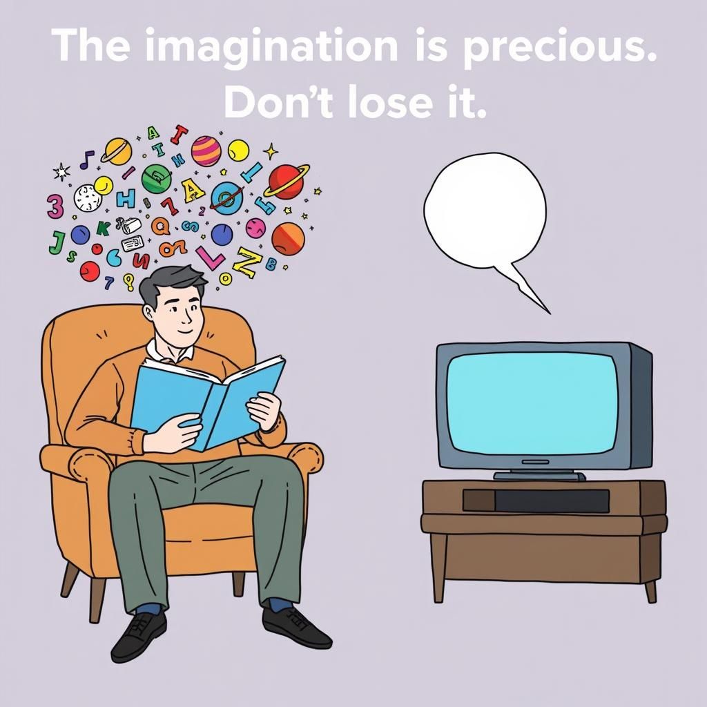 Reading Sparks Imagination: A Thought-Provoking Image