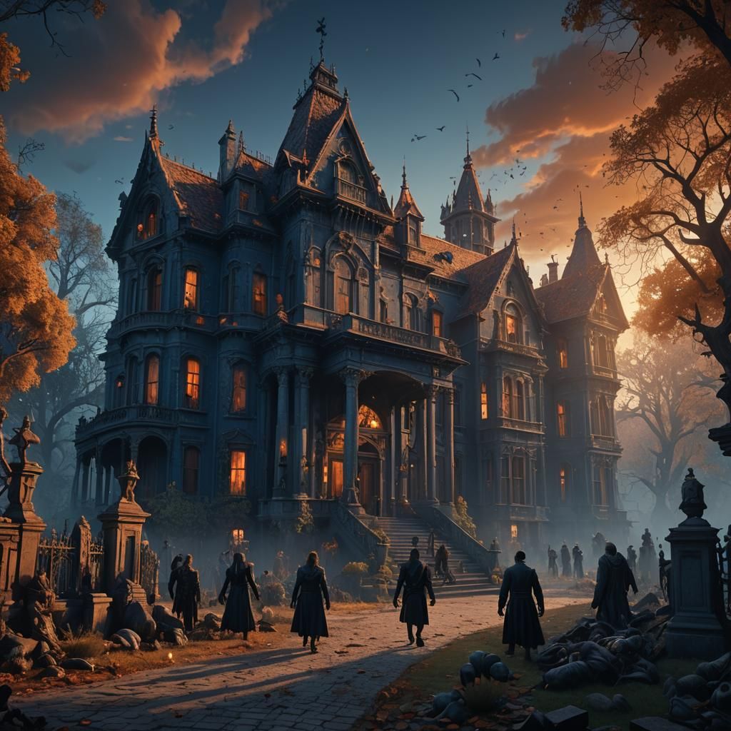 Haunted Mansion: Gothic Fantasy Zombies at Dusk
