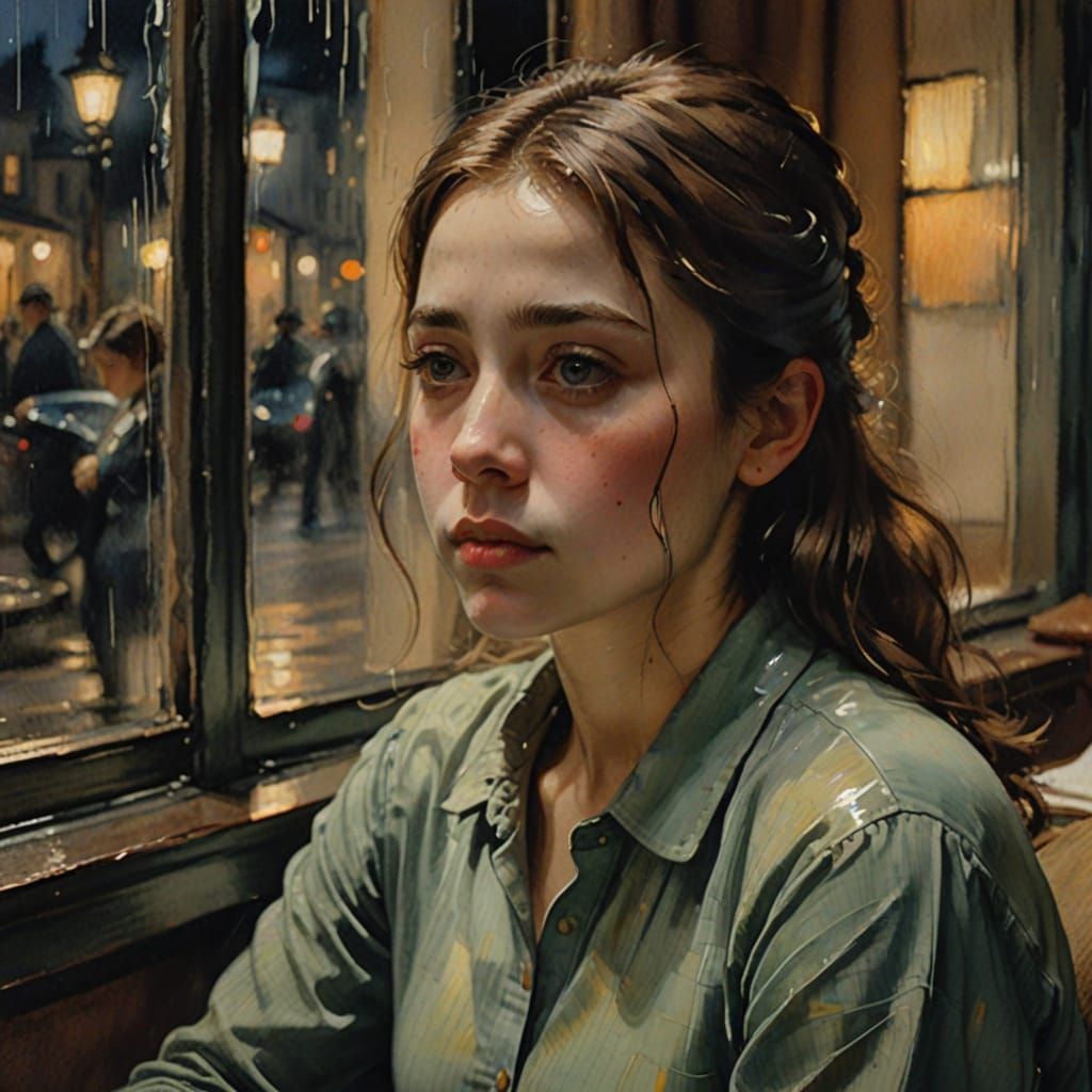 Melancholic Young Woman Reflects on Life's Struggles in Soft...