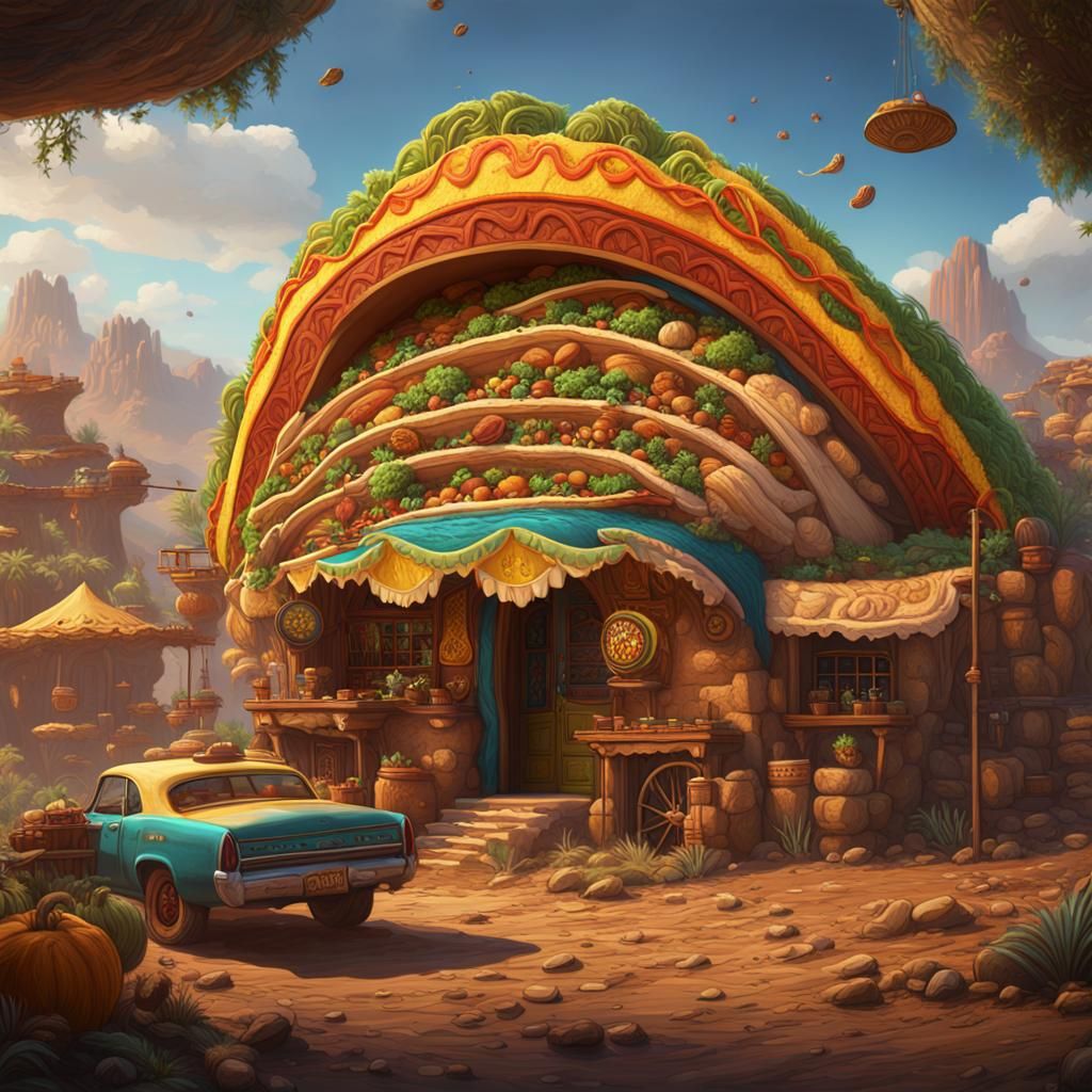 Giant Taco Fantasy Concept Art