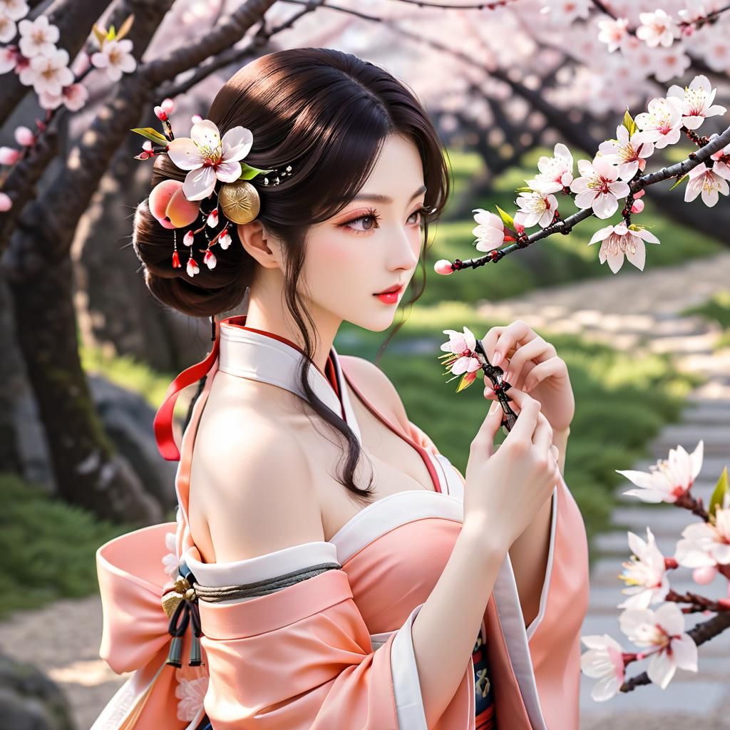 Peach blossoms beauty