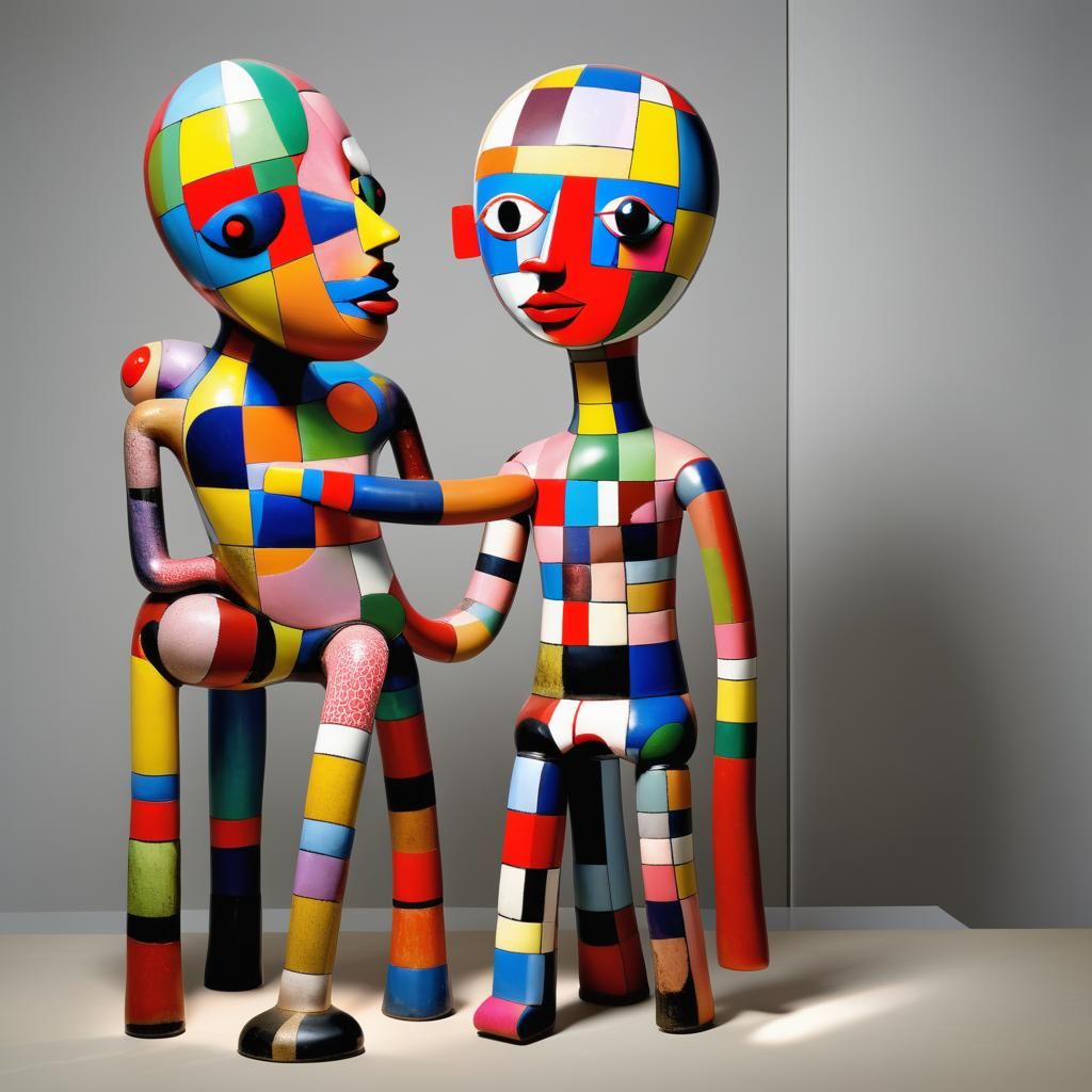 relationship polyester sculpture