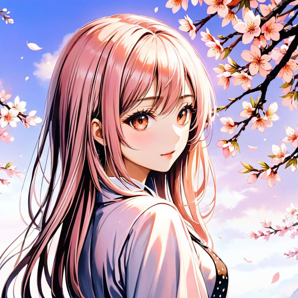 Peach blossoms beauty (Blue Pencil XL)