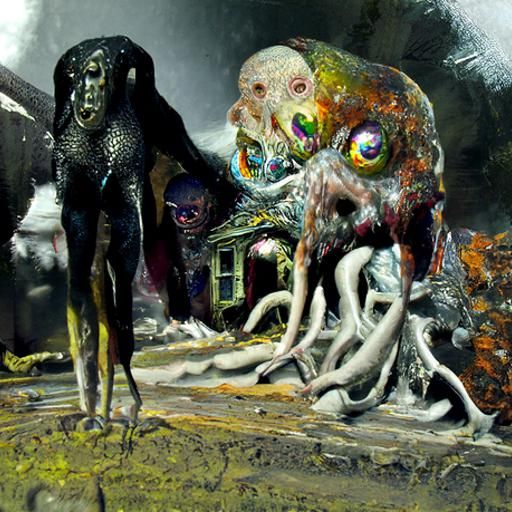 Ghoulish Monsters in Hyperrealistic Horror Art Style