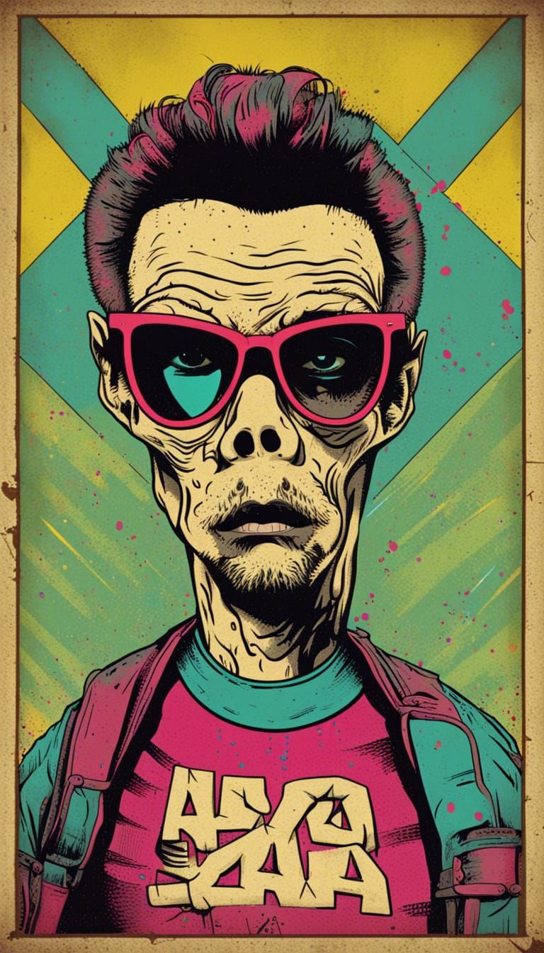 Urban Alien Pop Art in Butcher Billy Style