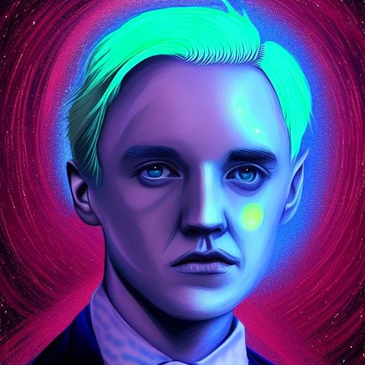 Draco Malfoy: Holographic Astral Cosmic Illustration