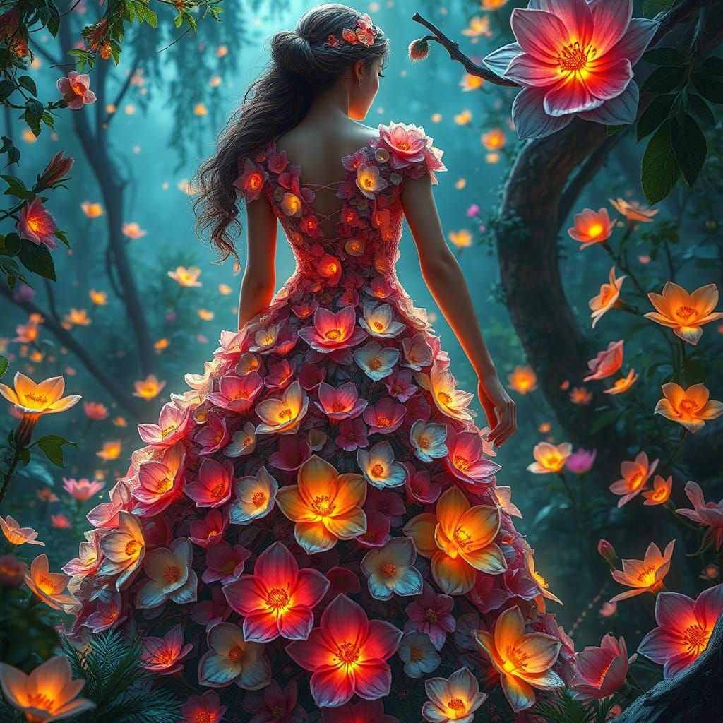 Magical Flower Dress: Fantasy Concept Art