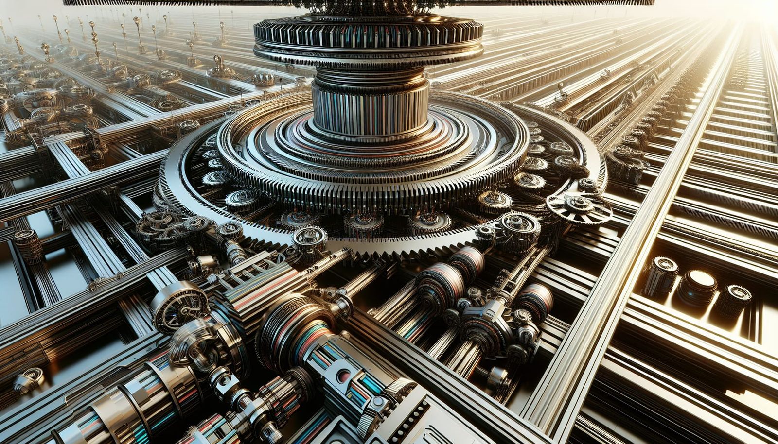 Monumental Cybercore Clockwork Machine in Motion