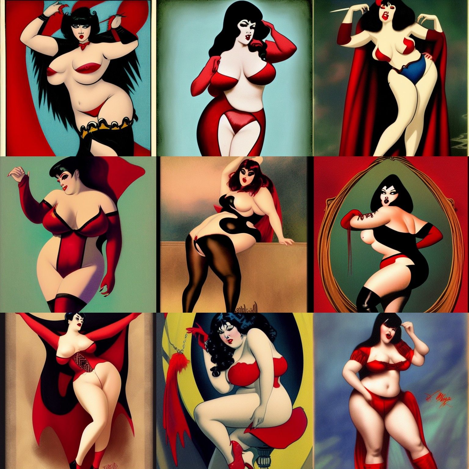 Sensual Burlesque Beauty in Art Deco Style
