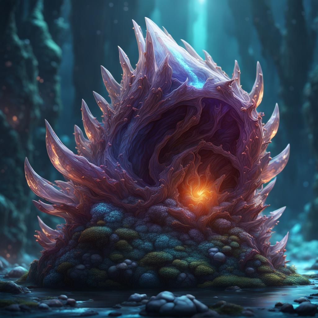 Fantastical Crystal Slug Concept Art
