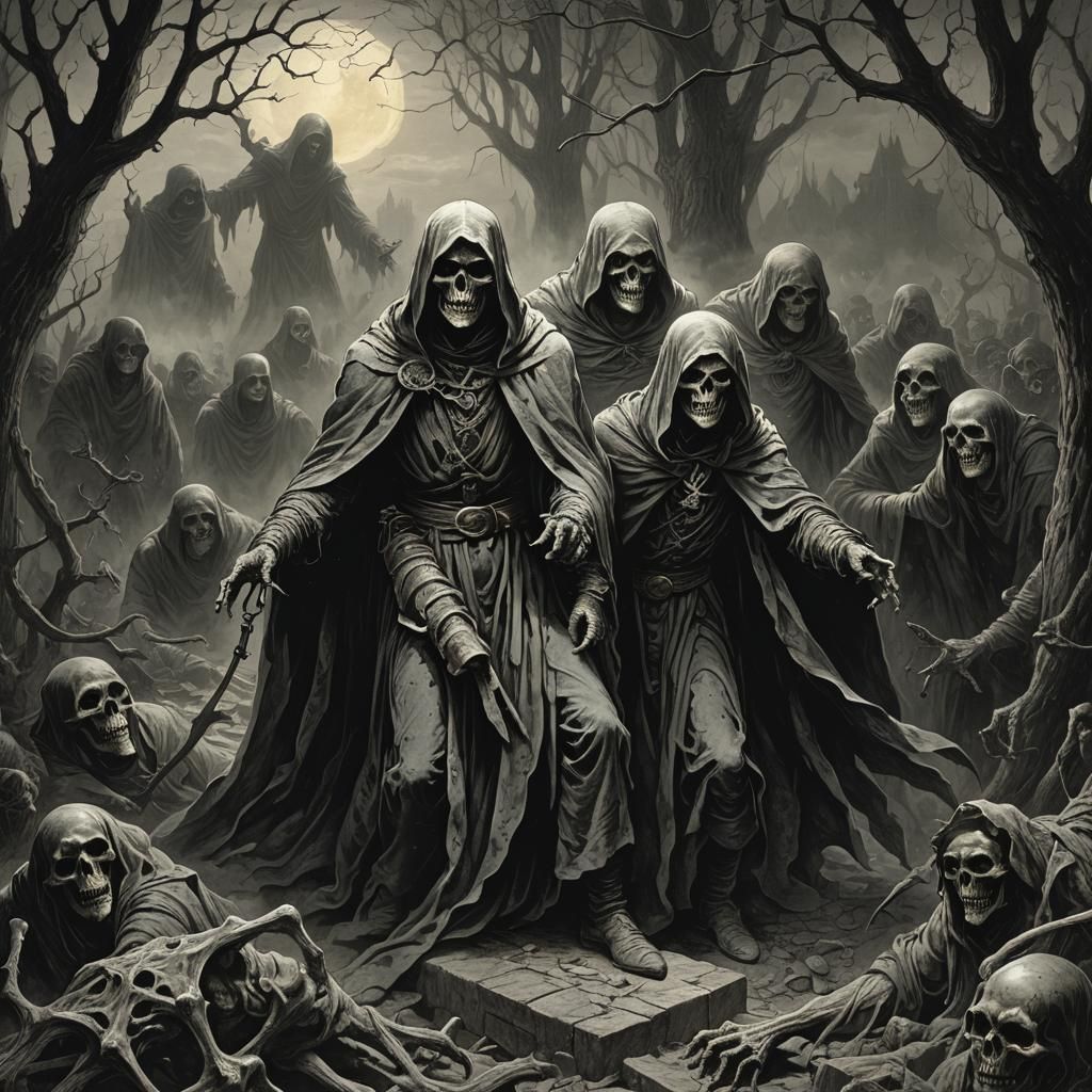 Gothic Horror Ghost in Doré and Rutkowski Style