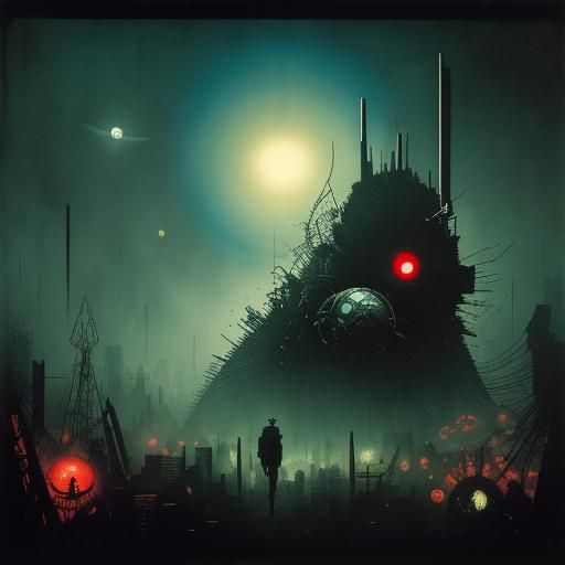 Demonic Eco-Hacker in Analog Horror Style