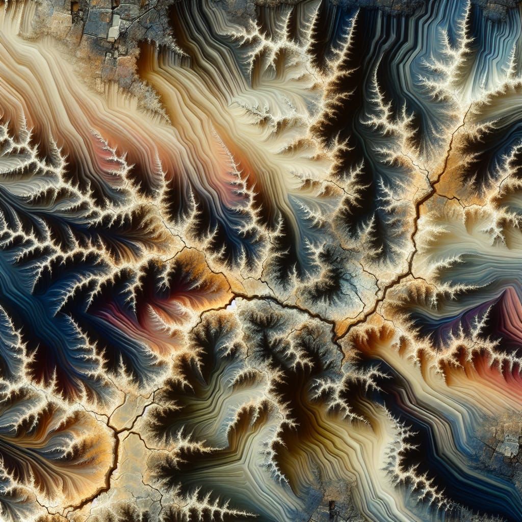 Fractured Mindscapes in Vibrant Monochromes