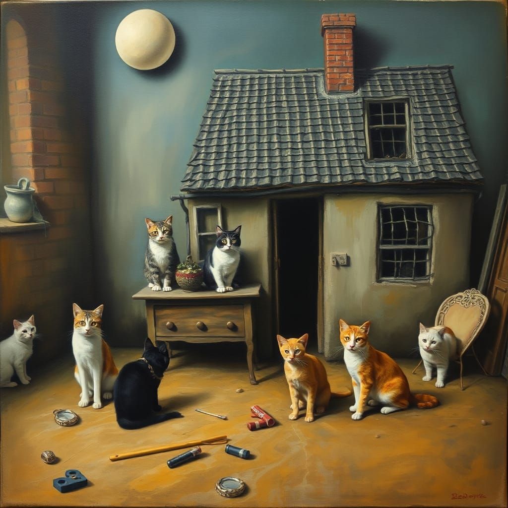 Surreal Cat House Inspired by Salvador Dali