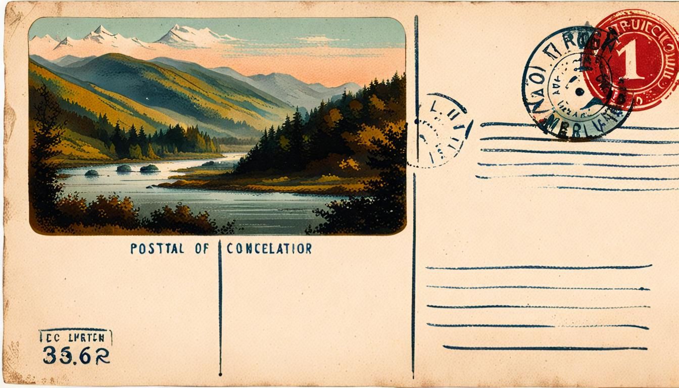Back of a Vintage Postcard