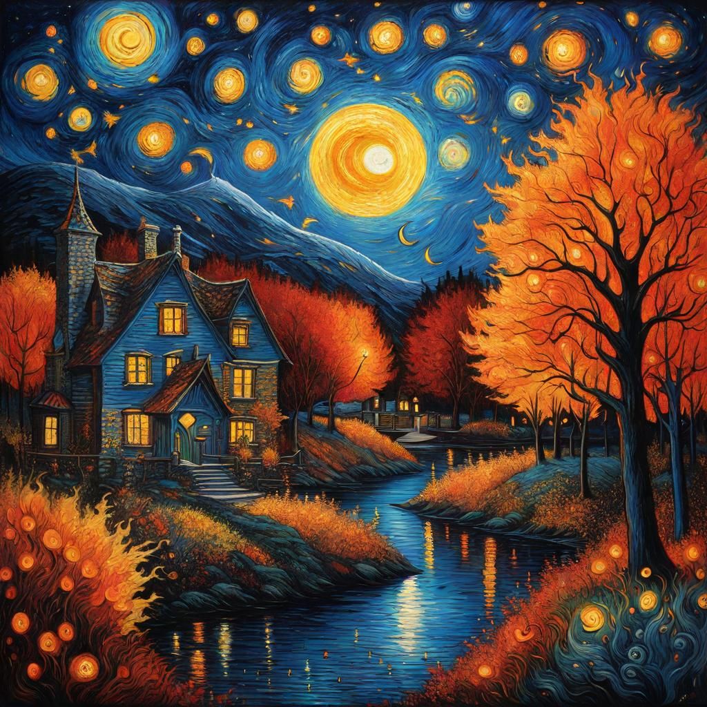 Gothic Van Gogh Summer Meets Winter Chaos