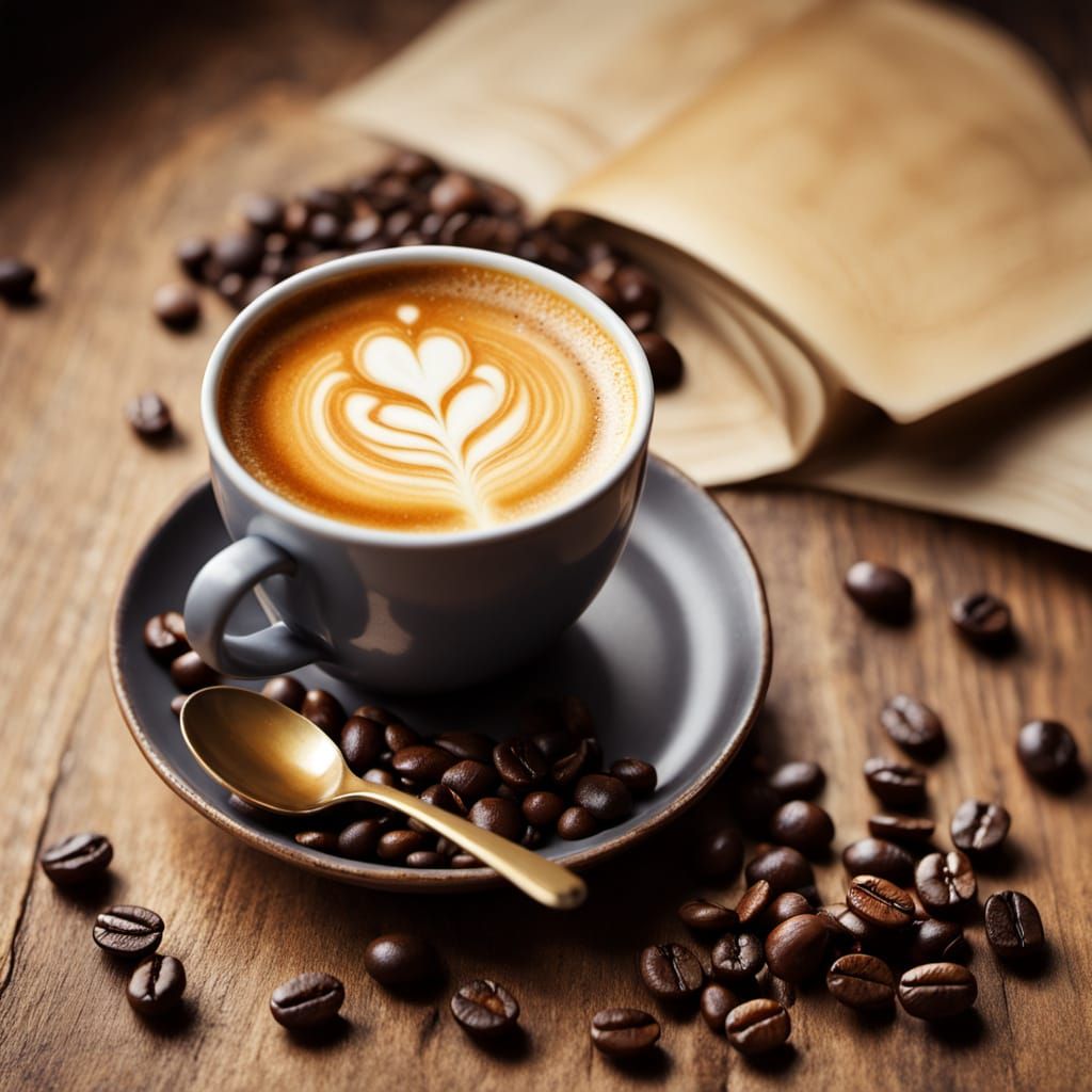 Cinematic Close-Up of Freshly Brewed Coffee