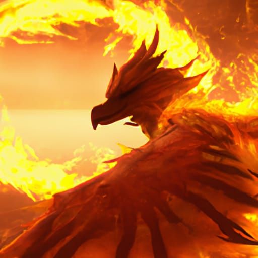 Photorealistic Phoenix in Leonardo DaVinci Style
