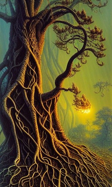 Mystical Trees with Intricate Branches