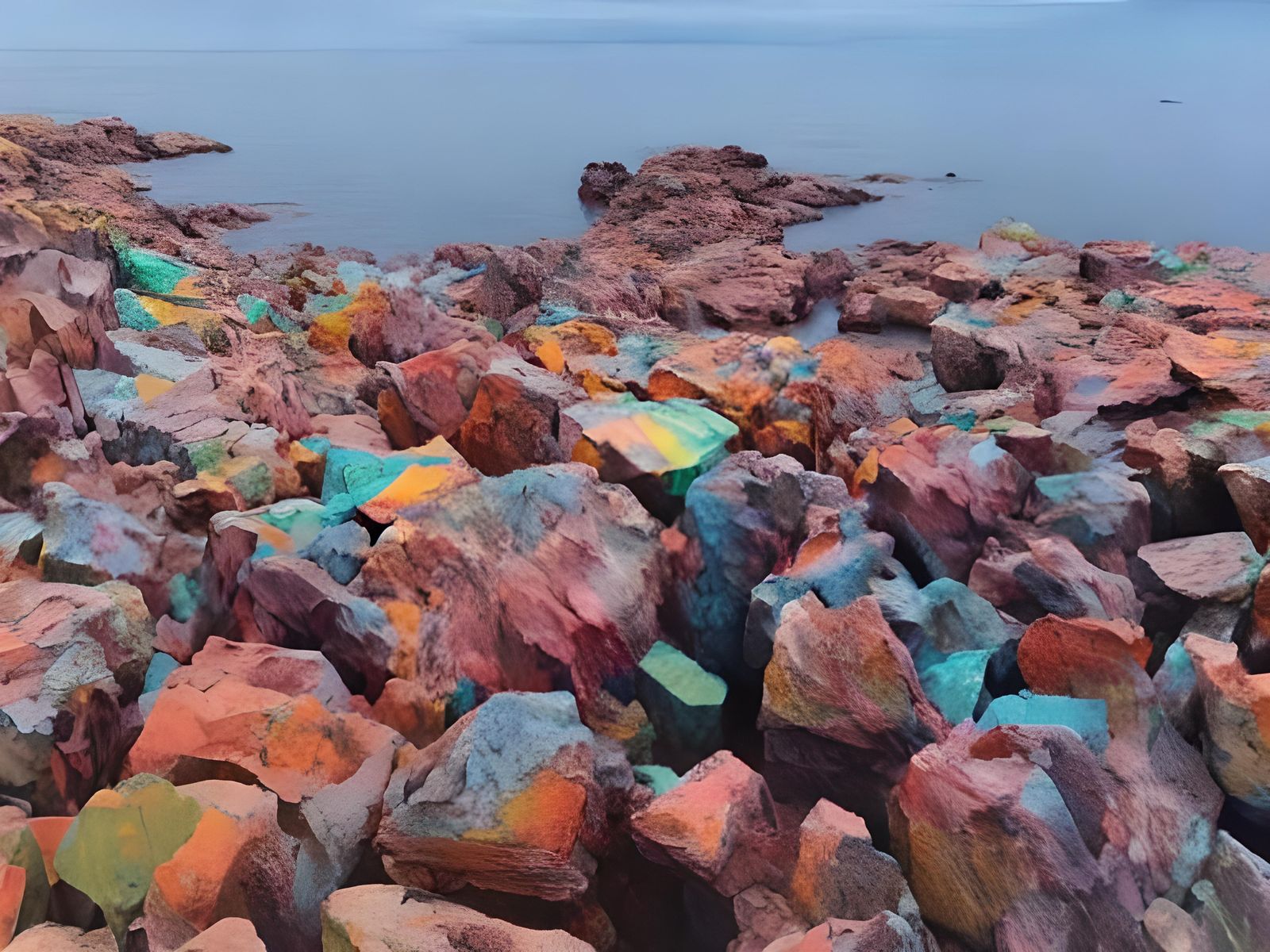Rocks Under Lake Superior: Cinematic Film Still