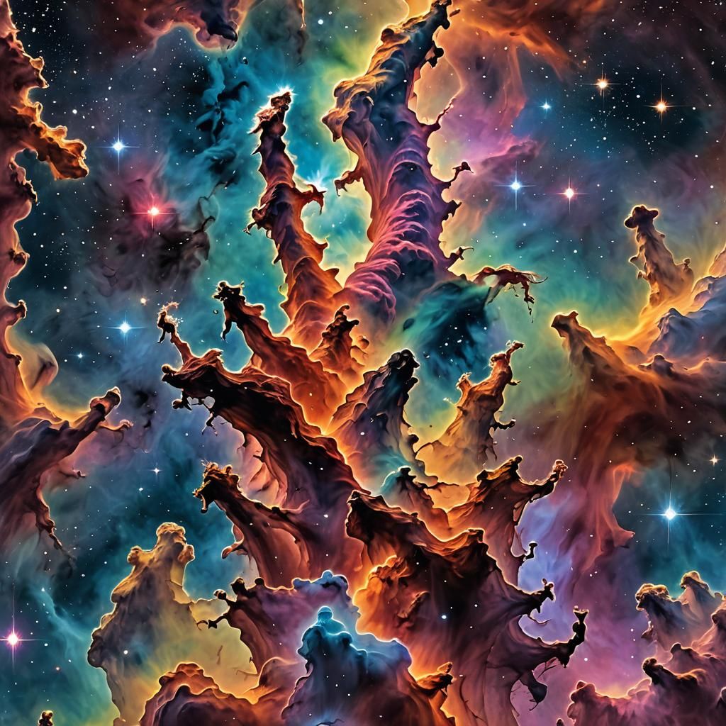 Eagle Nebula Star Formation in Mixed Media