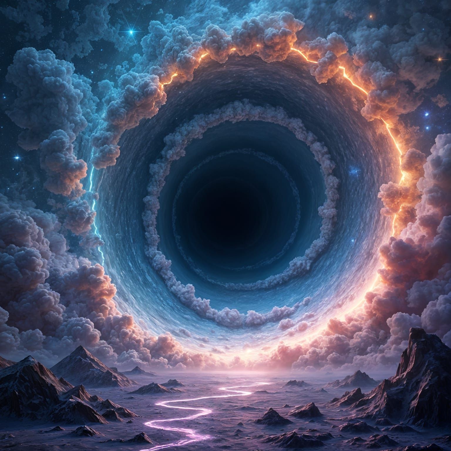 Immense Celestial Object Bending Space-Time