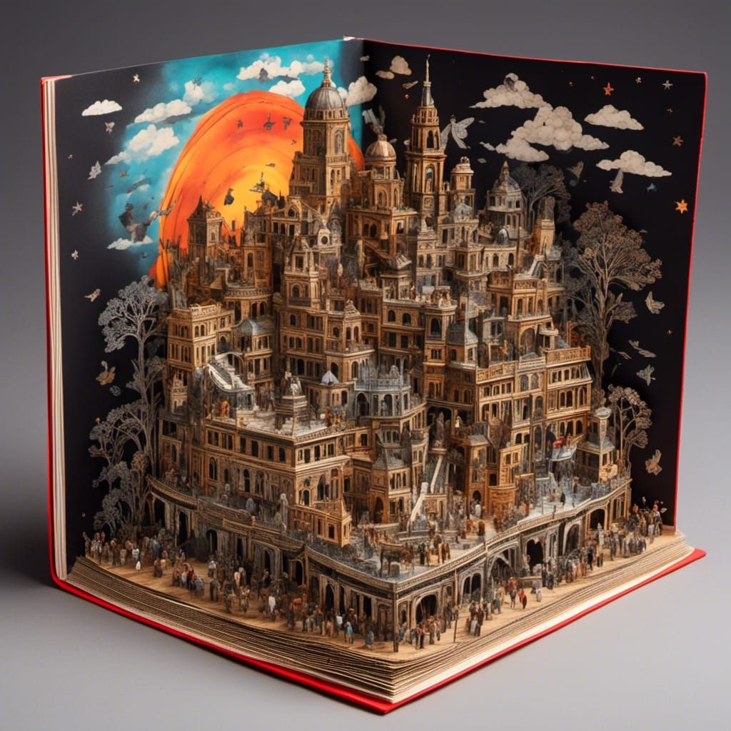 Black History 3D Pop-Up Book in Hyperreal Style