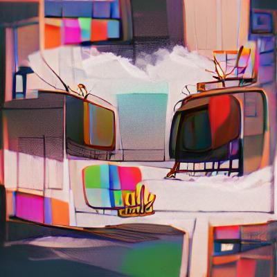 Abstract AI Interpretation of a TV Show