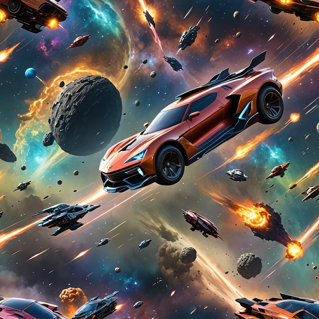 Cosmic Car Chase Through Interstellar Expanse