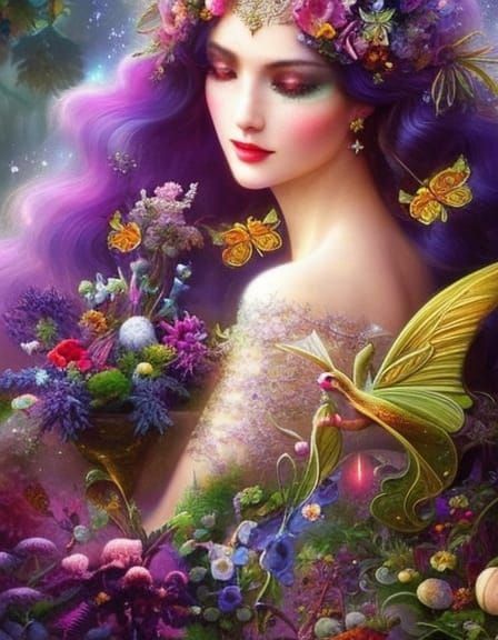 Twilight Fairy Garden: Princess with Pixies